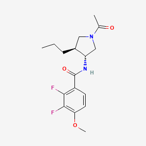 molecular formula C17H22F2N2O3 B5650286 N-[(3R*,4S*)-1-acetyl-4-propyl-3-pyrrolidinyl]-2,3-difluoro-4-methoxybenzamide 