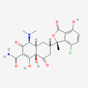 molecular formula C22H23ClN2O8 B565029 异氯四环素 CAS No. 514-53-4
