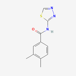 molecular formula C11H11N3OS B5650325 3,4-dimethyl-N-1,3,4-thiadiazol-2-ylbenzamide 