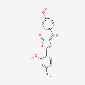 molecular formula C20H18O5 B5650335 5-(2,4-dimethoxyphenyl)-3-(4-methoxybenzylidene)-2(3H)-furanone 