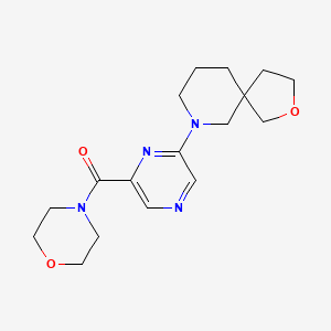molecular formula C17H24N4O3 B5650338 7-[6-(morpholin-4-ylcarbonyl)pyrazin-2-yl]-2-oxa-7-azaspiro[4.5]decane 
