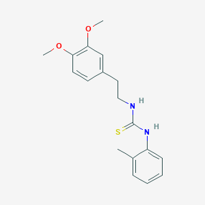 molecular formula C18H22N2O2S B5650351 N-[2-(3,4-dimethoxyphenyl)ethyl]-N'-(2-methylphenyl)thiourea 