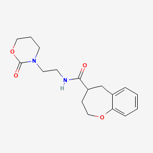 molecular formula C17H22N2O4 B5650375 N-[2-(2-oxo-1,3-oxazinan-3-yl)ethyl]-2,3,4,5-tetrahydro-1-benzoxepine-4-carboxamide 