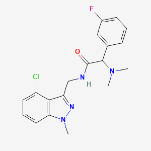 molecular formula C19H20ClFN4O B5650390 N-[(4-chloro-1-methyl-1H-indazol-3-yl)methyl]-2-(dimethylamino)-2-(3-fluorophenyl)acetamide 