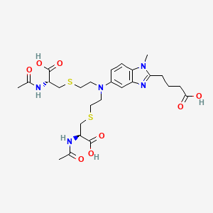molecular formula C26H37N5O8S2 B565040 Bendamustine Bis-mercapturic Acid CAS No. 956344-34-6