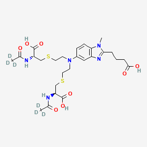 molecular formula C26H37N5O8S2 B565041 Bendamustine Bis-mercapturic Acid-d6 CAS No. 1356930-62-5