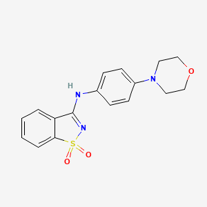 molecular formula C17H17N3O3S B5650415 N-[4-(4-morpholinyl)phenyl]-1,2-benzisothiazol-3-amine 1,1-dioxide 