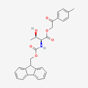 molecular formula C28H27NO6 B565045 N-Fmoc-L-threonine (2-Tolyl-2-oxo-ethyl)ester CAS No. 1356841-91-2