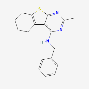 molecular formula C18H19N3S B5650453 N-benzyl-2-methyl-5,6,7,8-tetrahydro[1]benzothieno[2,3-d]pyrimidin-4-amine 