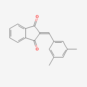 molecular formula C18H14O2 B5650479 2-(3,5-dimethylbenzylidene)-1H-indene-1,3(2H)-dione 