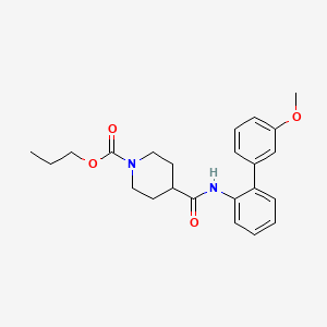 molecular formula C23H28N2O4 B5650483 propyl 4-{[(3'-methoxybiphenyl-2-yl)amino]carbonyl}piperidine-1-carboxylate 