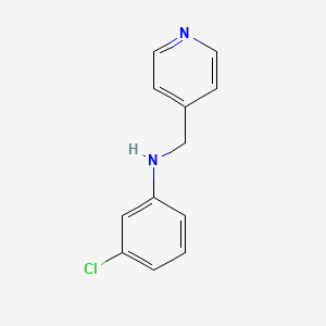 molecular formula C12H11ClN2 B5650499 (3-chlorophenyl)(4-pyridinylmethyl)amine 