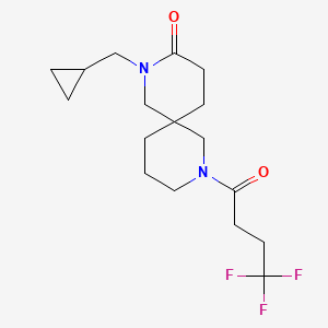 molecular formula C17H25F3N2O2 B5650503 2-(cyclopropylmethyl)-8-(4,4,4-trifluorobutanoyl)-2,8-diazaspiro[5.5]undecan-3-one 