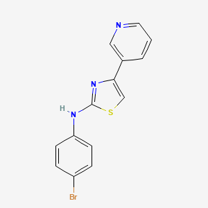 molecular formula C14H10BrN3S B5650504 N-(4-bromophenyl)-4-(3-pyridinyl)-1,3-thiazol-2-amine 