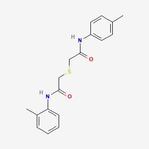 molecular formula C18H20N2O2S B5650515 N-(4-methylphenyl)-2-({2-[(2-methylphenyl)amino]-2-oxoethyl}thio)acetamide 