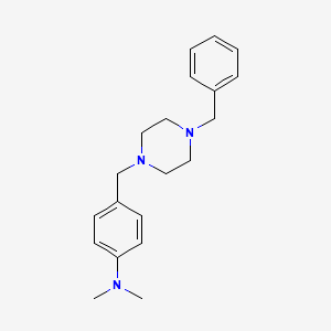 molecular formula C20H27N3 B5650538 4-[(4-benzyl-1-piperazinyl)methyl]-N,N-dimethylaniline 