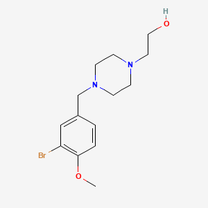 molecular formula C14H21BrN2O2 B5650543 2-[4-(3-bromo-4-methoxybenzyl)-1-piperazinyl]ethanol 