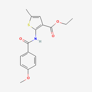 molecular formula C16H17NO4S B5650557 ethyl 2-[(4-methoxybenzoyl)amino]-5-methyl-3-thiophenecarboxylate 
