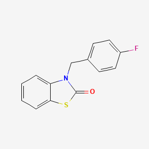 molecular formula C14H10FNOS B5650562 3-(4-fluorobenzyl)-1,3-benzothiazol-2(3H)-one CAS No. 90745-30-5