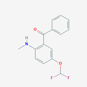 molecular formula C15H13F2NO2 B5650573 [5-(difluoromethoxy)-2-(methylamino)phenyl](phenyl)methanone 