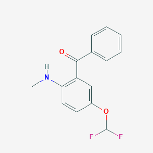 [5-(difluoromethoxy)-2-(methylamino)phenyl](phenyl)methanone