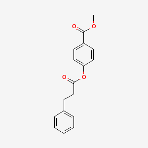 molecular formula C17H16O4 B5650577 methyl 4-[(3-phenylpropanoyl)oxy]benzoate 