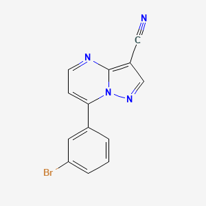 molecular formula C13H7BrN4 B565058 7-(3-溴苯基)吡唑并[1,5-a]嘧啶-3-腈 CAS No. 933054-30-9