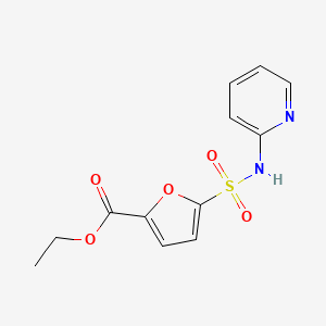 molecular formula C12H12N2O5S B5650582 ethyl 5-[(2-pyridinylamino)sulfonyl]-2-furoate 