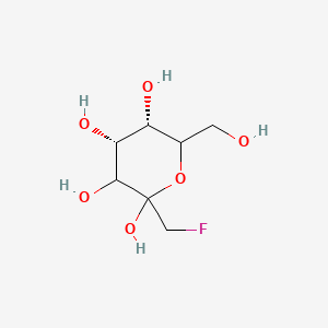 molecular formula C7H13FO6 B565065 1-氟-D-甘露庚酮糖（α,β-混合物） CAS No. 1357098-71-5