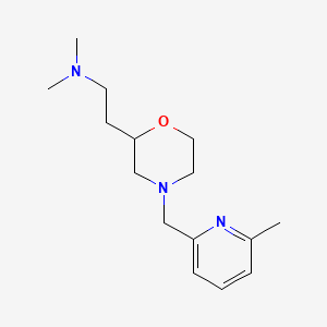 molecular formula C15H25N3O B5650654 N,N-dimethyl-2-{4-[(6-methyl-2-pyridinyl)methyl]-2-morpholinyl}ethanamine 