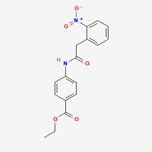 molecular formula C17H16N2O5 B5650661 ethyl 4-{[(2-nitrophenyl)acetyl]amino}benzoate 