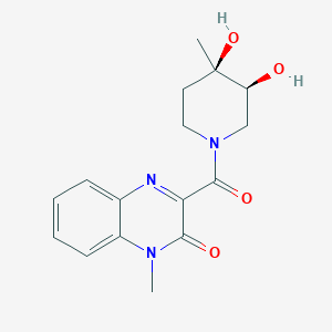 molecular formula C16H19N3O4 B5650679 3-{[(3S*,4R*)-3,4-dihydroxy-4-methylpiperidin-1-yl]carbonyl}-1-methylquinoxalin-2(1H)-one 