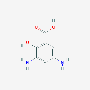 molecular formula C7H8N2O3 B056507 3,5-二氨基-2-羟基苯甲酸 CAS No. 112725-89-0