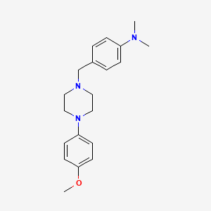 molecular formula C20H27N3O B5650742 (4-{[4-(4-methoxyphenyl)-1-piperazinyl]methyl}phenyl)dimethylamine 