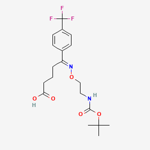molecular formula C19H25F3N2O5 B565076 N-Boc Fluvoxamine Acid CAS No. 1159977-14-6