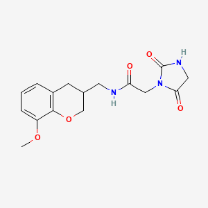 2-(2,5-dioxoimidazolidin-1-yl)-N-[(8-methoxy-3,4-dihydro-2H-chromen-3-yl)methyl]acetamide