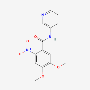 molecular formula C14H13N3O5 B5650781 4,5-dimethoxy-2-nitro-N-3-pyridinylbenzamide 