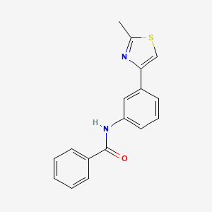 molecular formula C17H14N2OS B5650788 N-[3-(2-methyl-1,3-thiazol-4-yl)phenyl]benzamide 