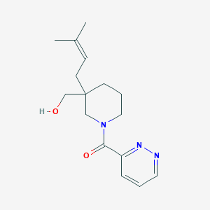 [3-(3-methyl-2-buten-1-yl)-1-(3-pyridazinylcarbonyl)-3-piperidinyl]methanol
