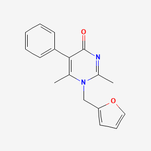 molecular formula C17H16N2O2 B5650830 1-(2-furylmethyl)-2,6-dimethyl-5-phenyl-4(1H)-pyrimidinone 