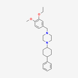 molecular formula C26H36N2O2 B5650832 1-(3-ethoxy-4-methoxybenzyl)-4-(4-phenylcyclohexyl)piperazine 