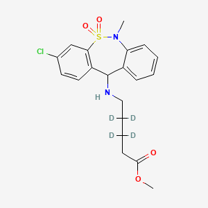 molecular formula C20H23ClN2O4S B565085 天普丁代谢物 MC5-d4 甲酯 CAS No. 1216799-00-6