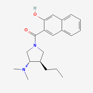 molecular formula C20H26N2O2 B5650881 3-{[(3S*,4R*)-3-(dimethylamino)-4-propylpyrrolidin-1-yl]carbonyl}-2-naphthol 