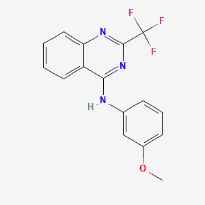 molecular formula C16H12F3N3O B5650893 N-(3-methoxyphenyl)-2-(trifluoromethyl)-4-quinazolinamine 