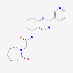 molecular formula C21H25N5O2 B5650901 2-(2-oxoazepan-1-yl)-N-(2-pyridin-3-yl-5,6,7,8-tetrahydroquinazolin-5-yl)acetamide 