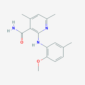 2-[(2-methoxy-5-methylphenyl)amino]-4,6-dimethylnicotinamide