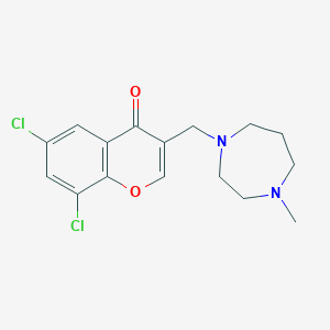 molecular formula C16H18Cl2N2O2 B5650919 6,8-dichloro-3-[(4-methyl-1,4-diazepan-1-yl)methyl]-4H-chromen-4-one 