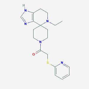 molecular formula C19H25N5OS B5650925 5-ethyl-1'-[(pyridin-2-ylthio)acetyl]-1,5,6,7-tetrahydrospiro[imidazo[4,5-c]pyridine-4,4'-piperidine] 