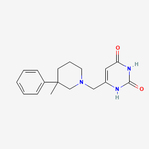 molecular formula C17H21N3O2 B5650933 6-[(3-methyl-3-phenylpiperidin-1-yl)methyl]pyrimidine-2,4(1H,3H)-dione 