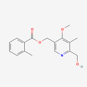 molecular formula C17H19NO4 B565095 [6-(Hydroxymethyl)-4-methoxy-5-methylpyridin-3-yl]methyl 2-methylbenzoate CAS No. 1159977-41-9